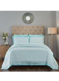 Donetella 7-Piece Cotton Comforter Set With Removable Filler - King Size 240 x 260 Cms -Teal