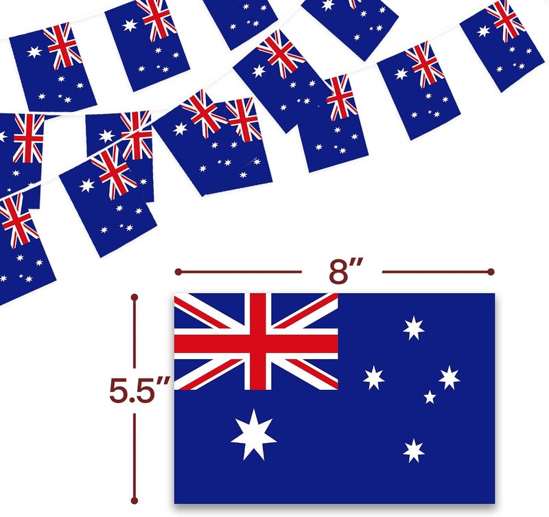 Anley Australia String Flag Pennant Flags, Patriotic Events 26th of January Australia Day Australian National Day Decoration Sports Bars - 33 Feet 38 Flags - Image 3