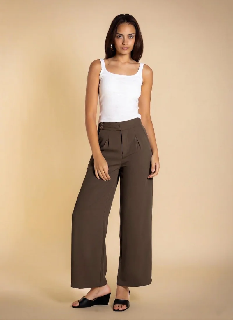 SHAPES PLEATED STRAIGHT FIT TROUSERS