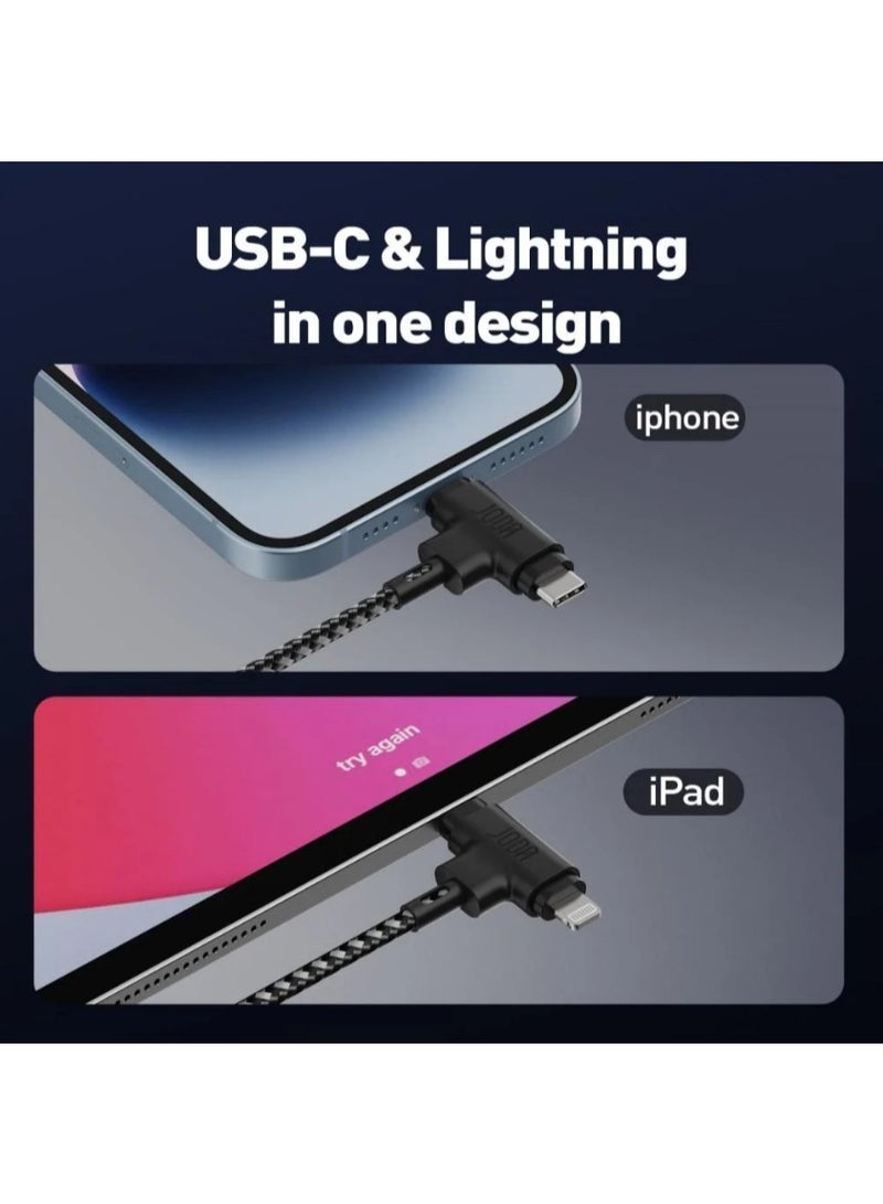 جودا سلك JODA قماشي تايب سي الى تايب سي ولايتنينق بطول 1 متر - اسود - Image 4