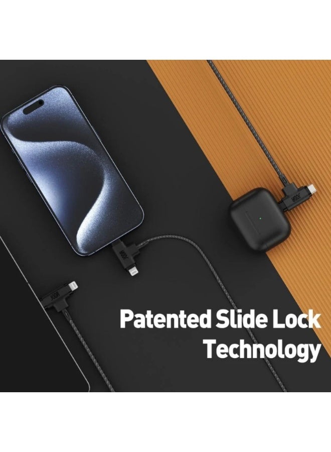 جودا سلك JODA قماشي تايب سي الى تايب سي ولايتنينق بطول 1 متر - اسود - Image 5