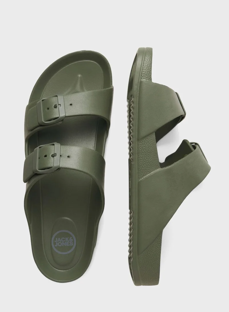 JACK & JONES Jfwcroxton Moulded Buckle Strap  Sandals