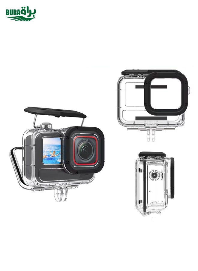 BURAQ For Insta360 Ace Pro Camera TELESIN 45m Waterproof Case Underwater Diving Housing Cover - Image 1