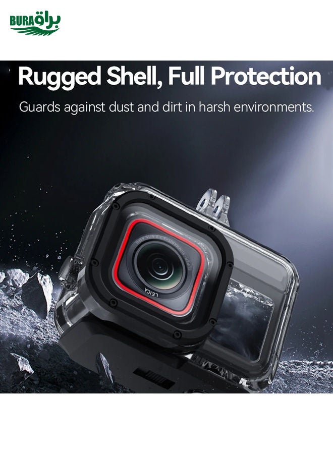 BURAQ For Insta360 Ace Pro Camera TELESIN 45m Waterproof Case Underwater Diving Housing Cover - Image 5