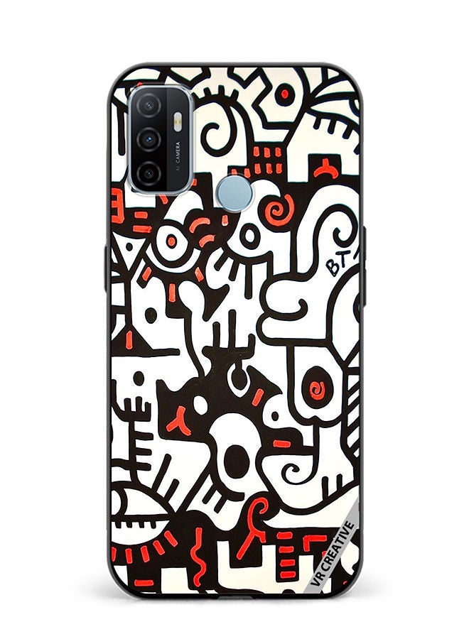VR CREATIVE Protective Case Cover For Oppo A53 Bta Abstract Design Multicolour - Image 1