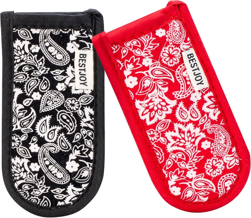 Leadiy Cast Iron Skillet Handle Covers,Pot Handle Covers Heat Resistant,Pot Holders for Kitchen Heat Resistant,Machine Washable Handle Mitts 2 PCS (Prints) - Image 1