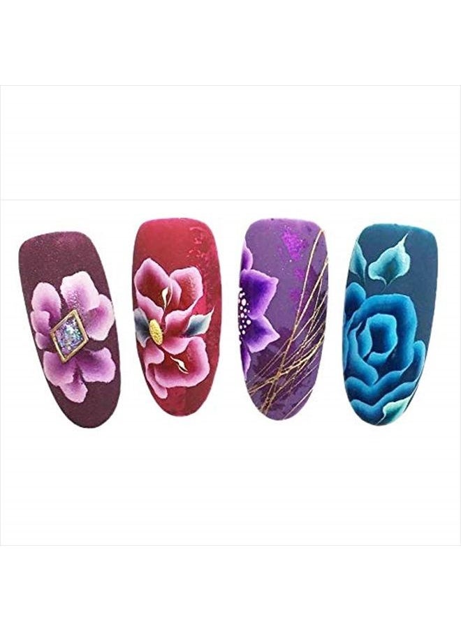 Winstonia - 8 Pcs Nail Brush Set for Flowers, Gradient, Ombre Art Pattern Manicure Designs - Professional Gel, Acrylic and Polish Nail Art Brushes Kit – BLACK PEARL - Image 1
