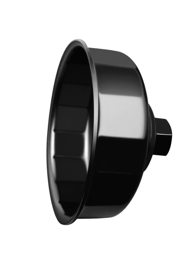 86mm 16 Flutes Oil Filter Wrench for BMW With 86mm Cartridge Style Filter Housing Caps, Housing Cap Removal Tool to Change Oil, Socket Wrench Kit (Black) - Image 1