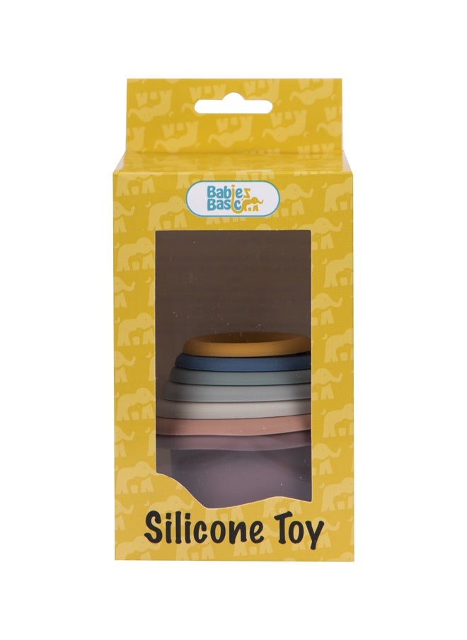 Babies Basic Silicone Stacking Toy For Babies/Kids, Stacking Cup, Bpa Free 100% Safe - Cup  - Image 1