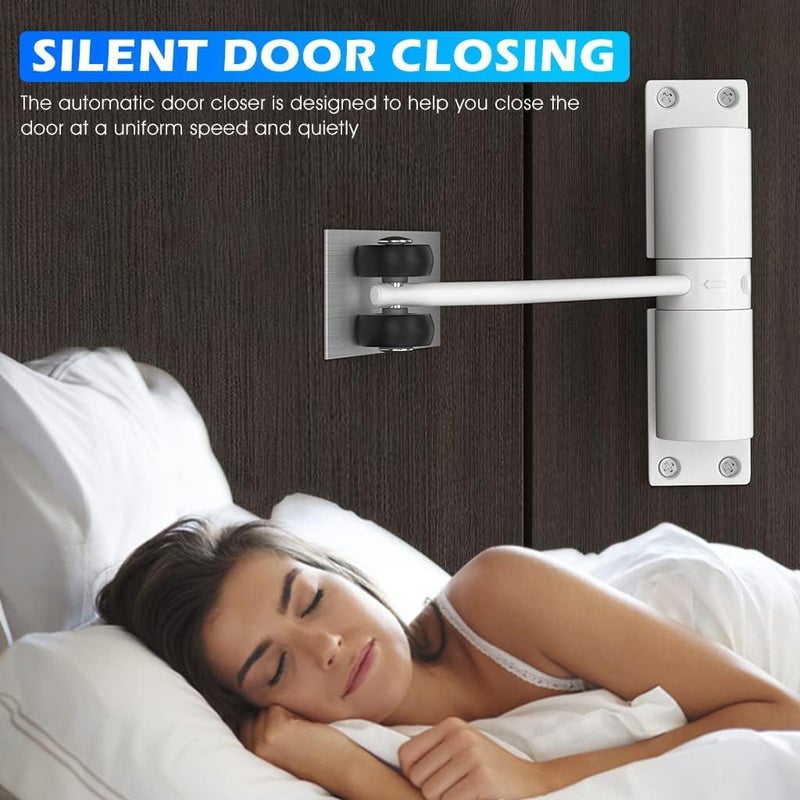 SHREE HANS CREATION Door Closer Zinc Alloy Automatic Safety Spring Door Closer Adjustable Self Closing Door Hinge Lock Quiet Door Closer for Wooden Door Metal Door Security Door Residential Commercial Use - Image 3