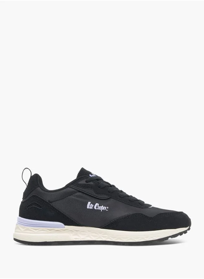 لي كوبر Women's Panelled Sneakers with Lace-Up Closure