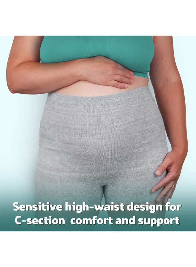 Mama & Wish ® C-Section Recovery Kit Must Haves - Postpartum Essentials 12-Piece Set with Belly Binder, No-Shower Wipes, Silicone Scar Patches, Peri Bottle, Underwear, Grip Socks & Toiletry Bag - Image 4