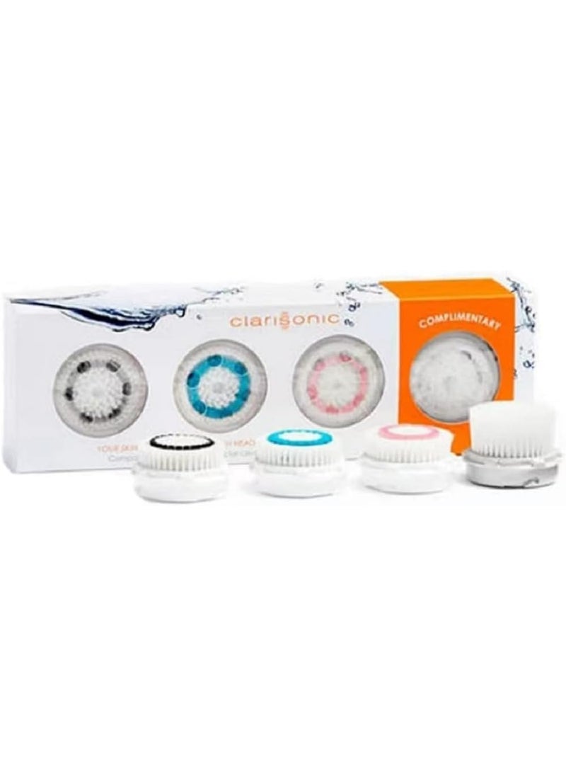 Clarisonic - Clarisonic Brush Head Replacement Set Compatible with Mia 1, Mia 2, Mia Fit, Alpha Fit, Smart Profile Uplift and Alpha Fit X, 4 Count - Image 1