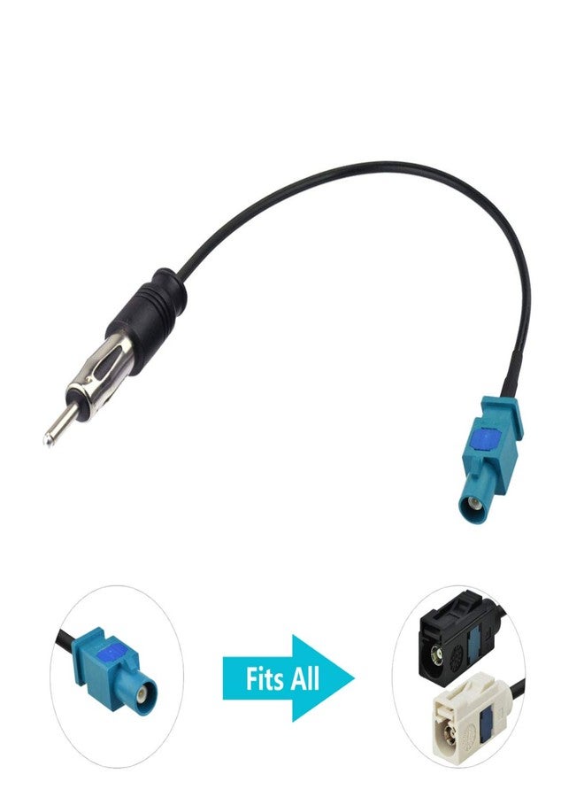 Bingfu Universal Vehicle Car Stereo FM AM Radio Antenna Adapter Cable Fakra Z Male to DIN Plug Connector Cable 15cm 6 inch for Car Stereo Audio HD Radio Head Unit CD Media Player Receiver - Image 2