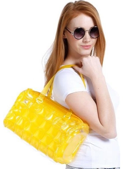 Louisiana Polo Women's Beach Bag Yellow Inflatable Shoulder Bag BR04  - Image 1