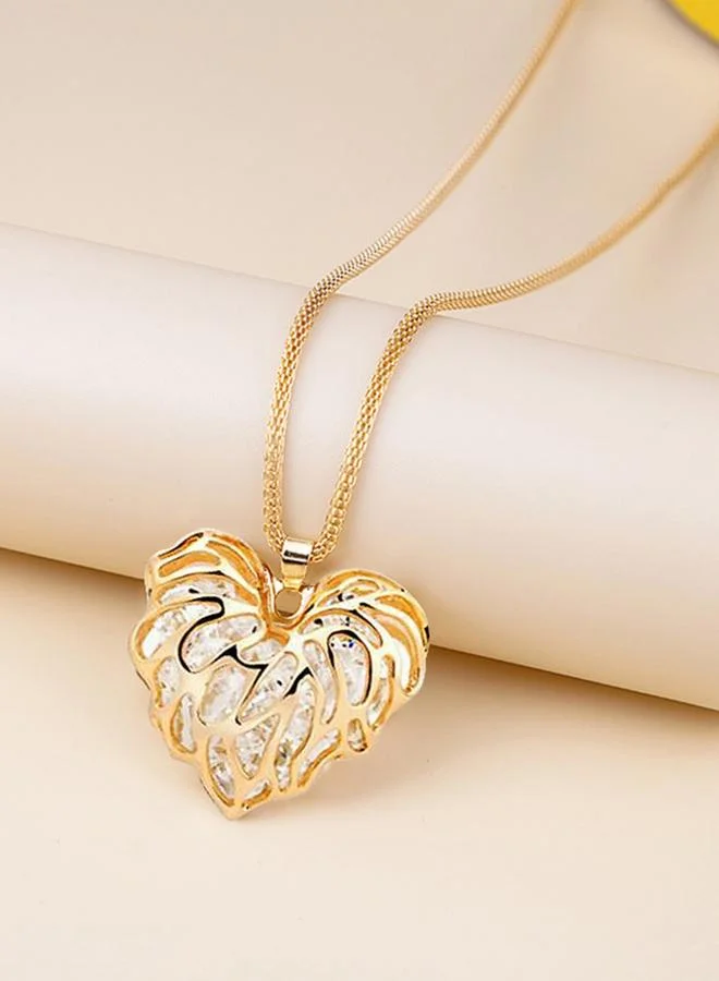 Take Two Crystal Heart Necklace