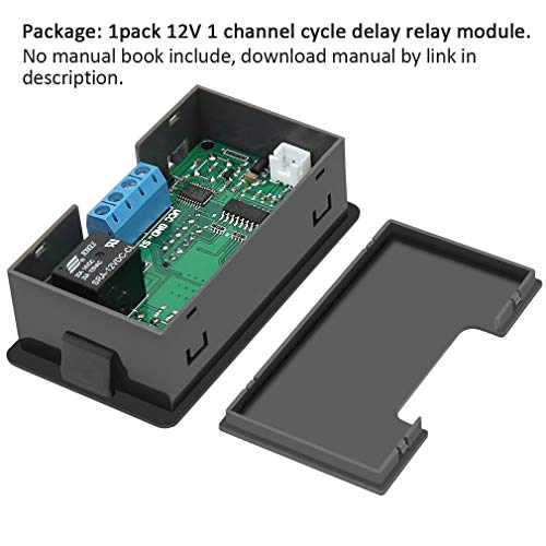 IS Timer Relay, Icstation DC 12V Time Delay Switch 10A Timer Switch Module Programmable Digital Time Cycle ON-Off Control 0-999s/min/h LED Display Time Relay Switch Module for Light Water Pump Engine - Image 4