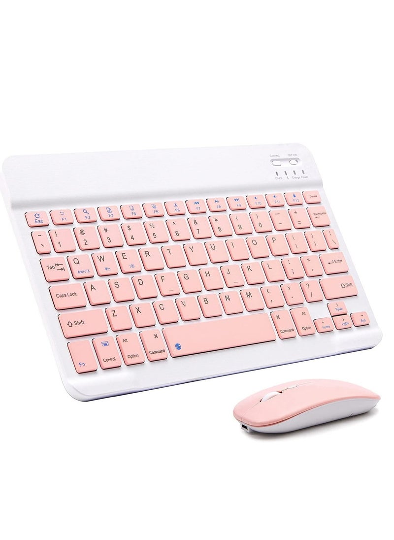 ELTRAZONE - Ultra-Slim Bluetooth Keyboard and Mouse Combo Rechargeable Portable Wireless Keyboard Mouse Set for Apple iPad iPhone iOS 13 and Above Samsung Tablet Phone Smartphone Android Windows - Image 1