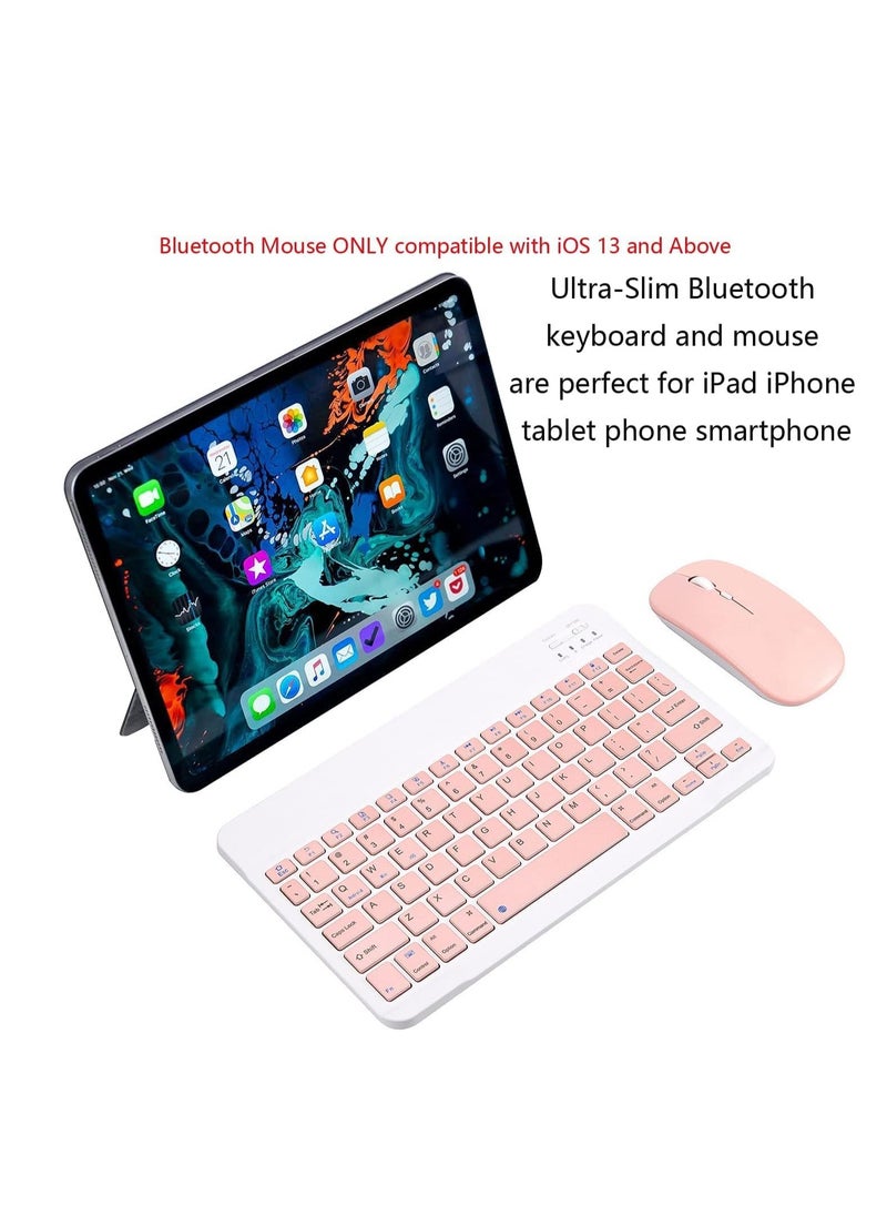 ELTRAZONE - Ultra-Slim Bluetooth Keyboard and Mouse Combo Rechargeable Portable Wireless Keyboard Mouse Set for Apple iPad iPhone iOS 13 and Above Samsung Tablet Phone Smartphone Android Windows - Image 1