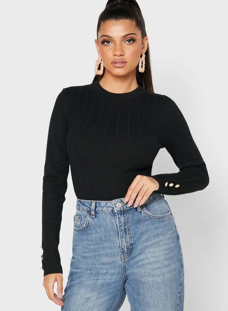 Missguided Tall Crew Neck Cuffed Body