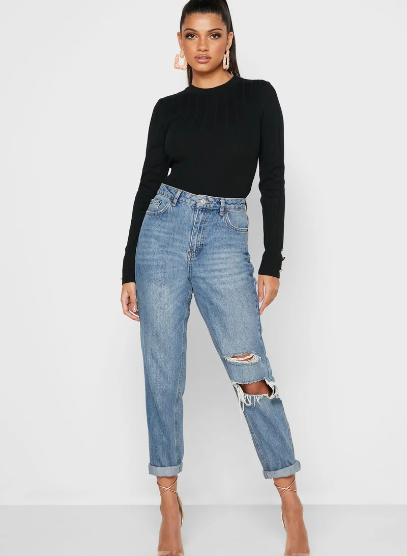 Missguided Tall Crew Neck Cuffed Body