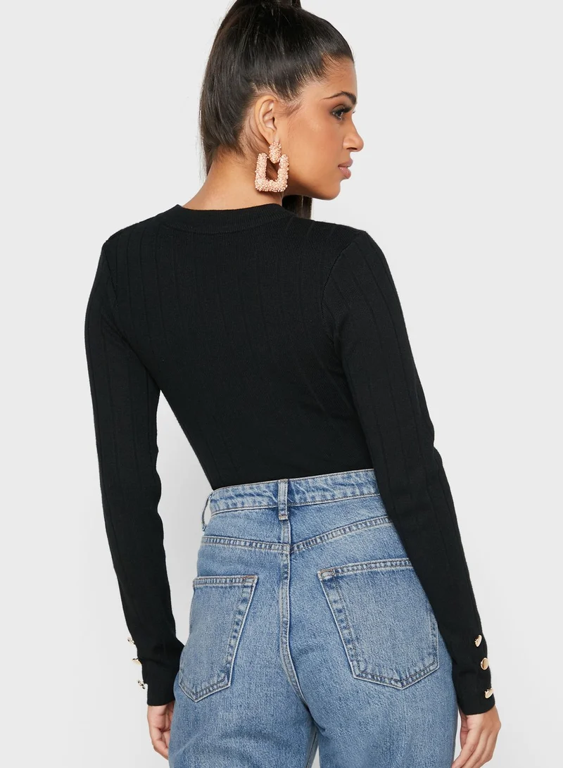 Missguided Tall Crew Neck Cuffed Body