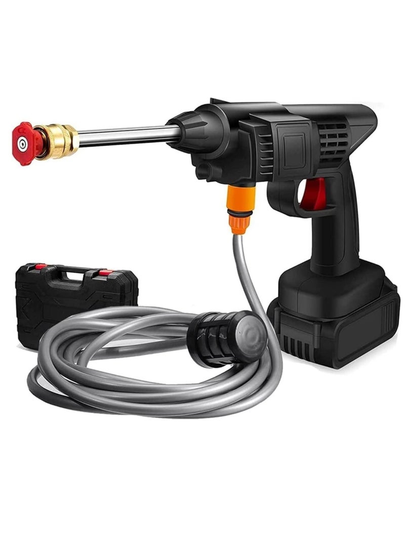 ELTRAZONE Cordless 48V Electric High Pressure Car Washer Manual Rechargeable Car Washing Machine with Adjustable 3-in-1 Nozzle and Hose Pipe for Washing Cars Watering Flowers Cleaning Floors - Image 1