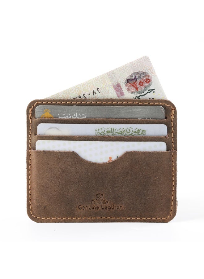 Fox Natural Leather Card Holder for Men and Women | Features 7 Slots | Slim Design