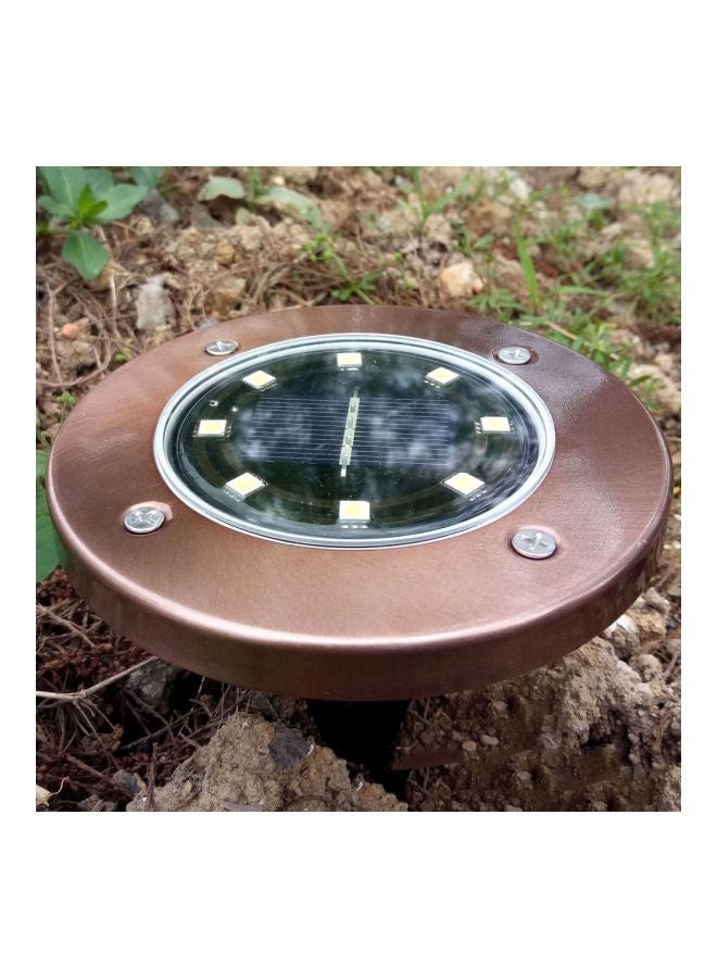 NIBEMINENT 4-Piece LED Solar Under Ground Lawn Lamp Brown - Image 5