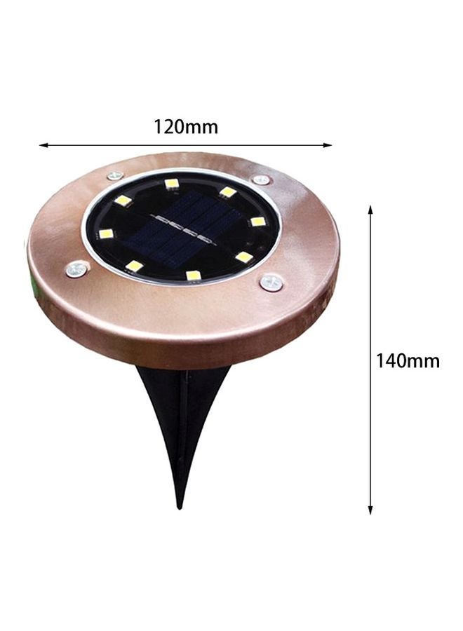 NIBEMINENT 4-Piece LED Solar Under Ground Lawn Lamp Brown - Image 4