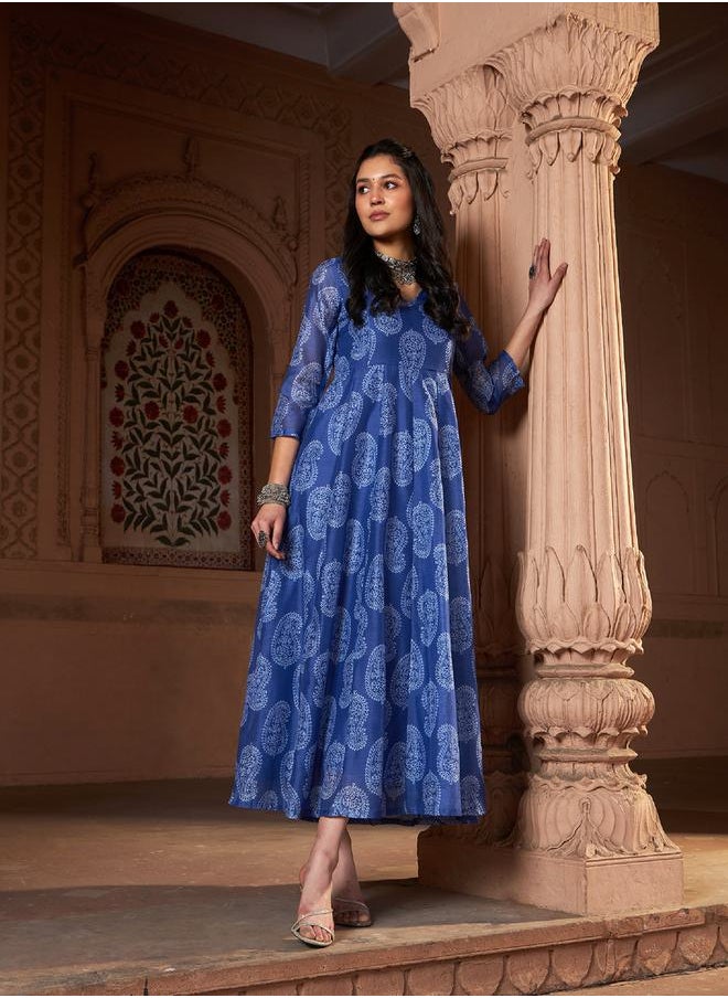 Chanderi Paisley Print Anarkali Maxi Kurta - pzsku/ZC5CD54A266A2AF1D1133Z/45/_/1708621467/76299624-39a9-4db0-a3a2-7aace103aece