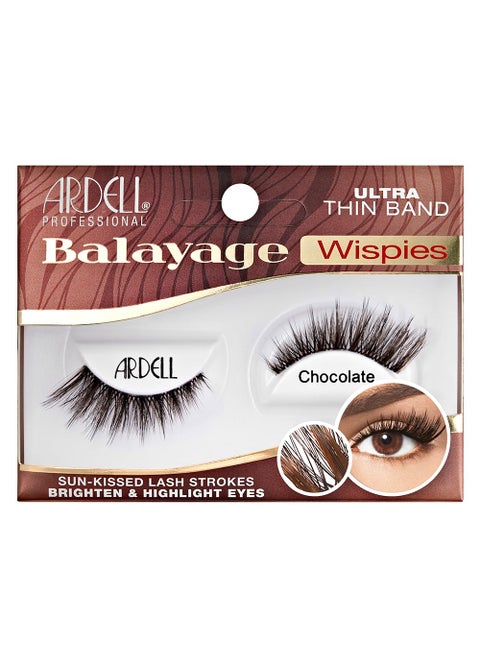 Ardell Balayage Wispies False Eyelashes  Chocolate Full Volume and Definition Natural Wispy Lashes Reusable 1Pair