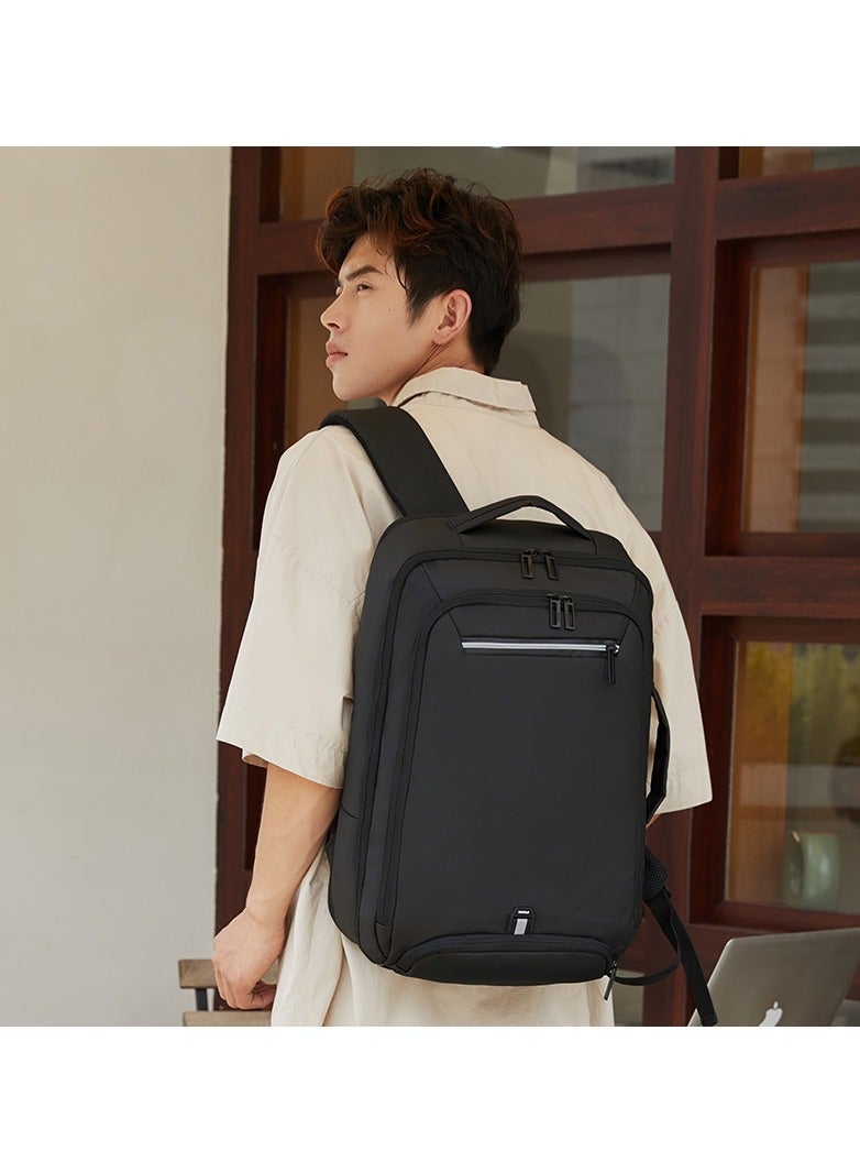 RAHALA Rl-5306 Expandable 15.6 Inch Laptop Travel Backpack Waterproof Business USB, Black  - Image 2