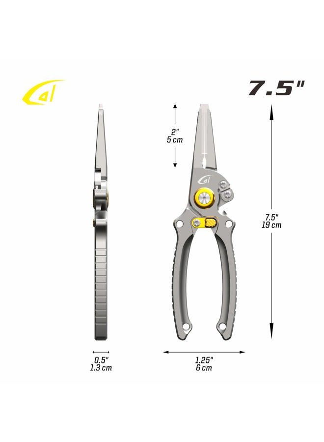 Danco Aluminum Fishing Side Cutters with Sheath, Fishing Line and Wire Cutter, Saltwater Safe, Fresh/Saltwater Fishing - Image 2