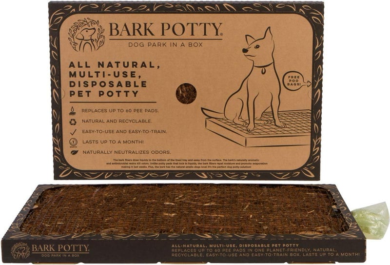 Bark Potty Standard Dog Potty Training Box - Disposable, Long-Lasting Pee Pad Litter Replacement - Leak Resistant, Multi-Use, Odor Neutralizing, Indoor/Outdoor Toilet Tray - Image 1