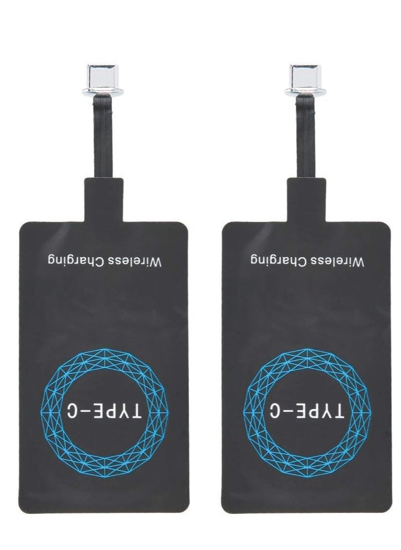 SYOSI - 2Pcs Type C Adapter with Fast and Smart Microchip Technology, Magic Tag USB C Wireless Charging Receiver Chip for All Type C Cellphones - Image 1