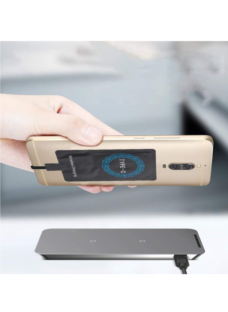 SYOSI - 2Pcs Type C Adapter with Fast and Smart Microchip Technology, Magic Tag USB C Wireless Charging Receiver Chip for All Type C Cellphones - Image 1