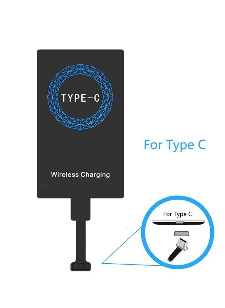 SYOSI - 2Pcs Type C Adapter with Fast and Smart Microchip Technology, Magic Tag USB C Wireless Charging Receiver Chip for All Type C Cellphones - Image 1