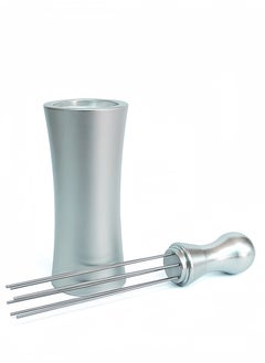 Beauenty WDT Tool - 0.35mm Espresso Distribution Tool, 304 Stainless Steel 6 Installed Needles, Anodized Aluminum Handle with Stand(Silver) - Coffee Stirrer, Tamper Accessories  - Image 2
