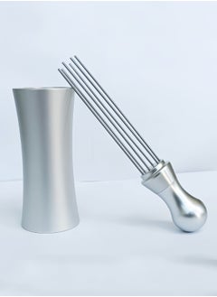 Beauenty WDT Tool - 0.35mm Espresso Distribution Tool, 304 Stainless Steel 6 Installed Needles, Anodized Aluminum Handle with Stand(Silver) - Coffee Stirrer, Tamper Accessories  - Image 3