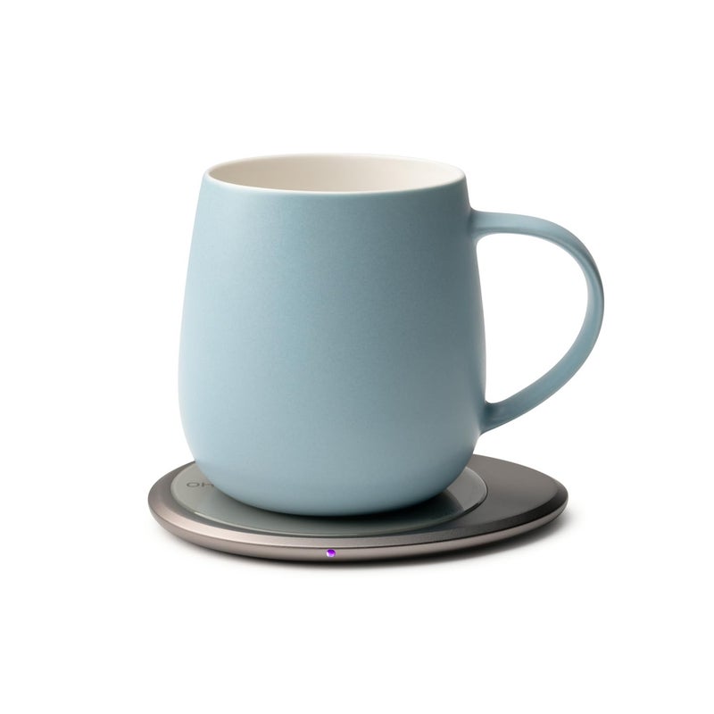 OHOM Ui 3 SelfHeating Mug Set Moonmist Blue 12 fl oz 355 mL Ceramic Coffee Tea Mug Set with Heating Pad - Image 2