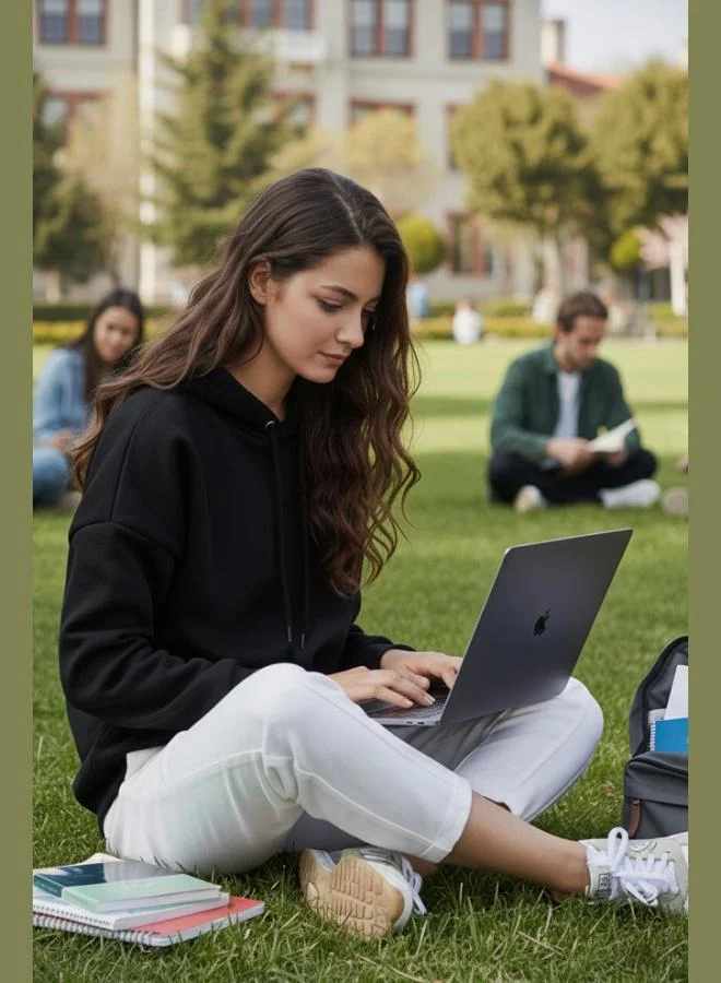 ليلا ليلا سويت شيرت شتوي نسائي بياقة بغطاء رأس قطني بقصة عادية ومبطن