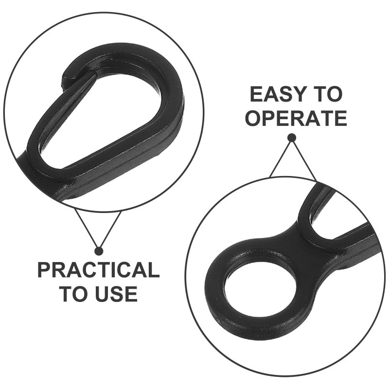 50 Pcs Mini Plastic Carabiner Clips Small Lightweight Outdoor Camping Hooks - Image 4