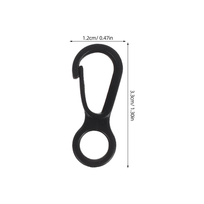 50 Pcs Mini Plastic Carabiner Clips Small Lightweight Outdoor Camping Hooks - Image 3