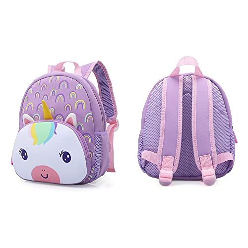 KK CRAFTS Preschool Backpack Toddler Neoprene Animal Schoolbag Lunch backpack for Kids Boys Girls(Rainbow Unicorn) - Image 5