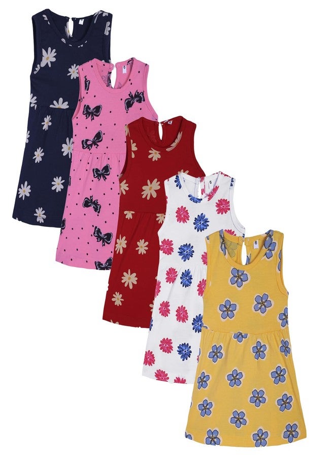 T2F Baby Girls Dress (Pack of 5) Multicolour - Image 1