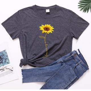2020 Cross-border Sunflower Womens T-shirt Sunflower Short-sleeved Loose Casual Crewneck Womens Top T56 Dark gray - pzsku/ZC5CE19F358CB32209C46Z/45/1746232823/26984669-7637-4785-a3c9-67974cd51506