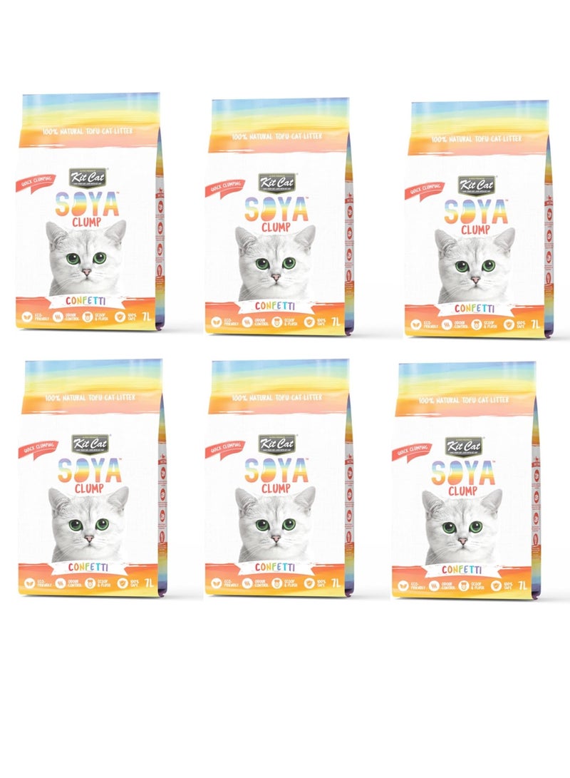 كيت كات فضلات فول الصويا من كيت كات - قصاصات 7 لتر، عبوة من 6 قطع - Image 1