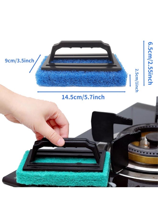 SUNSAR Screen Printing Scrub Pad Set, 6 Pieces, Ink Scrub Brush with Handle, Mesh Frame Reclaiming Tools - Image 2