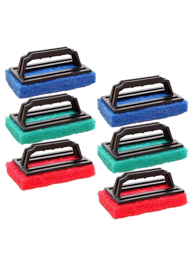 SUNSAR Screen Printing Scrub Pad Set, 6 Pieces, Ink Scrub Brush with Handle, Mesh Frame Reclaiming Tools - Image 1